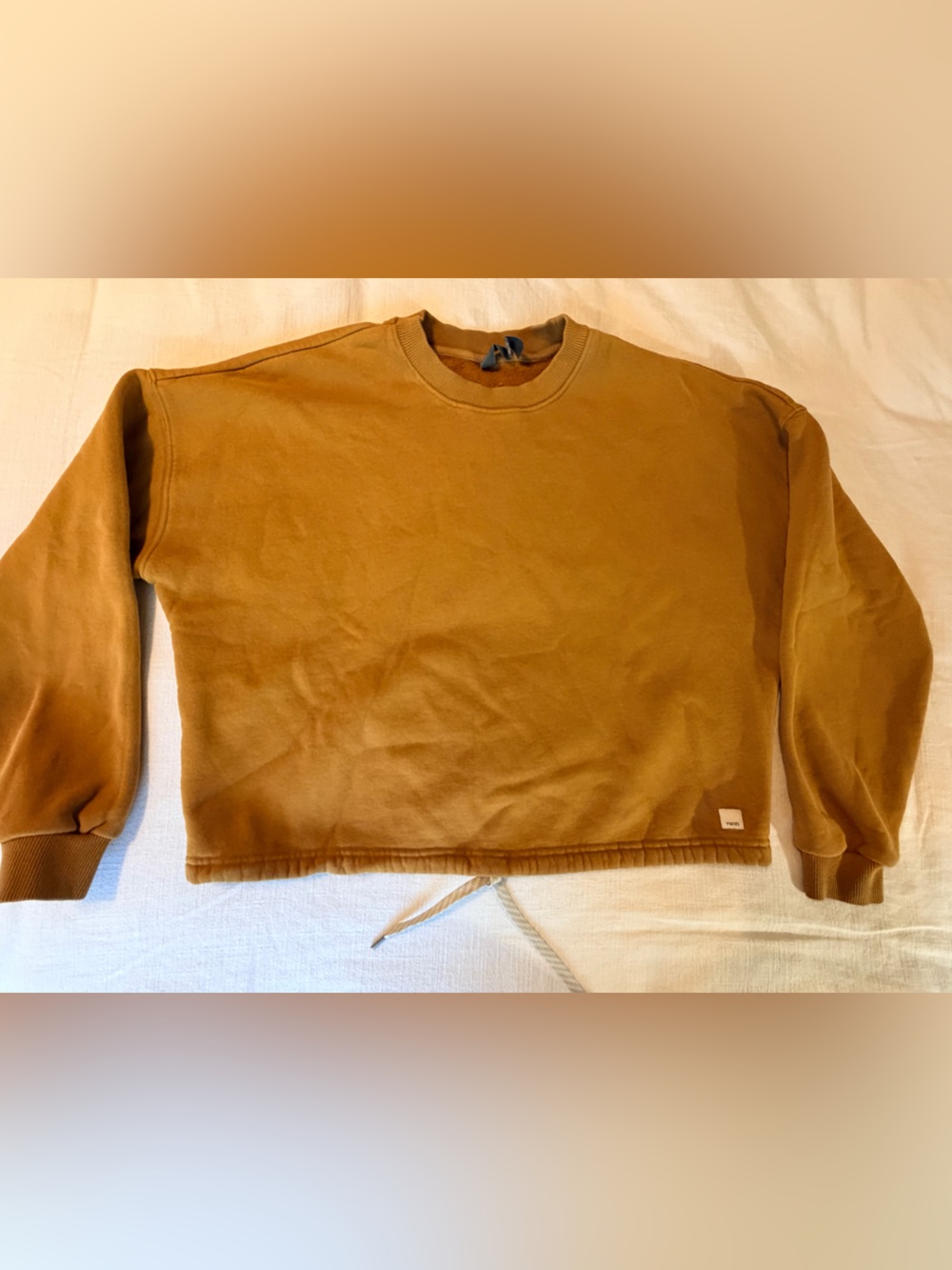 Vuori Crewneck Sweater in Mustard Yellow